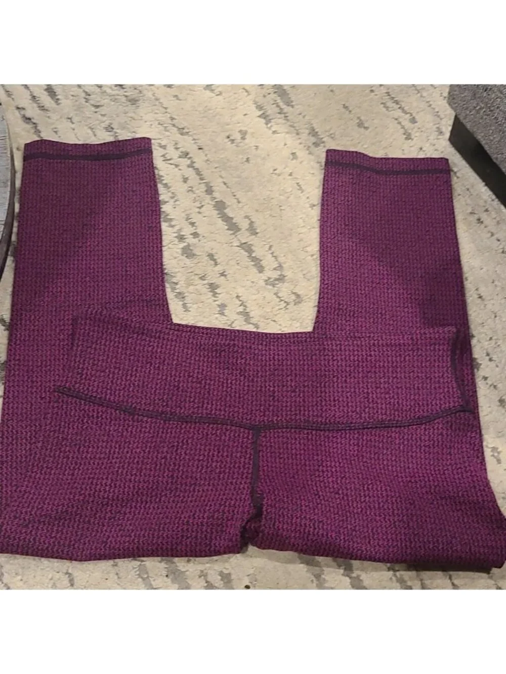 Lululemon Wunder Under Crop III Teeny Tooth Deep Fuchsia Black